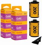 Kodak Gold 200 35mm Film Camera Film Bundle, 6 Rolls (2x3 Pack), 36 Exposures Each, for 35mm Film Cameras Includes Balveli Premium Microfiber Cloth - Kodak Film 35 mm Film Roll for Film Camera 35mm