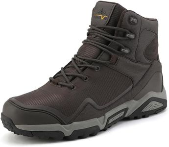 NORTIV 8 Men's Waterproof Hiking Boots Outdoor Mid Trekking Lightweight Mountaineering Shoes,Size 8,Brown-5,JS19005M