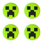 Pack of 4 Green Creeper Rubber Thumb Grips Caps Covers Compatible With Switch Joy-Con OLED Switch Joycon & Switch Lite