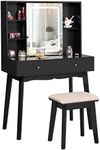 BEWISHOME Vanity Desk with Mirror a