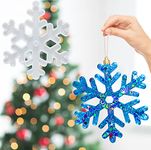 Christmas Resin Mould,Large Silicone Snowflake Resin Ornament Mold,Snowflake Epoxy Resin Mould for Casting Christmas Tree Hanging Ornament,Christmas Molds for DIY Xmas Pendant Home Decoration