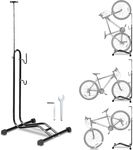 FCOUMY 3 in 1 Bike Floor Stand Freestanding Upright Bicycle Parking Storage Rack Space Saver Suitable for Mountain Bike, Road Bike,for Bicycle with Wheel Diameter Max 28 Inches