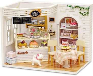 Fsolis DIY Dollhouse,Kit Miniature avec des Meubles de Maison de Poupée,3D Dollhouse en Bois 1:24 Salle avec Lumières LED pour Enfants et Adultes