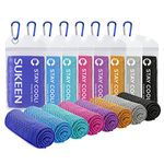 Sukeen Cooling Towels for Neck & Face,Smicrofiber Sports Towel,Sweat Gym Athletes,Women Men,Cooling Yoga,Golf,Camping,Running in Hot Weather, Dark Blue/Blue/Lake Blue/Pink/Purple/Orange/Grey/Black