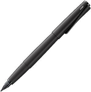 LAMY Studio 066 Fountain Pen - Stainless Steel Fountain Pen in Black Soft Varnish Finish with an Extraordinary Propeller-Shaped Clip - Nib Size EF