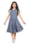 Fashion Dream Girls Mini Fit and Flare Dress|Girl Kids Dress|Mini Dresses|Kids Western Dress|Girls Frock|Girls Dress(FDGFRK00412 BLU 28_Blue_7-8Yrs)