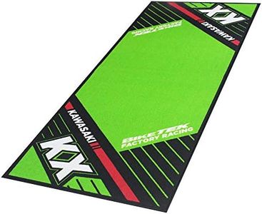 BIKETEK Tapis environnemental Garage Mat Noir Vert pour Moto Kawasaki KX Neuf
