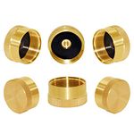 Joyway 6Pcs 1LB Propane Solid Brass Gas Tank Bottle Cap Propane Refill Adapaters Safety