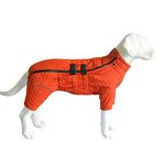 Warm Dog Coat Double Layers Dog Vest, 11 Legs Covered Windproof Waterproof Reflective Warm Dog Vest Outdoor Skating Dog Costume for Small Medium Large Dogs Orange 3XL