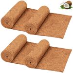 Riare 16 × 80 Inch No-Slip Ice and Snow Carpet Mats- Natural Coconut Fiber Carpet Anti-Slip Coir Carpet Mat for Winter Walkways Front Door Stairs Porch Outdoor Garden Patio Safe (4 Pack)