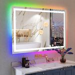 YEELAIT 48x36 Inch RGB LED Bathroom