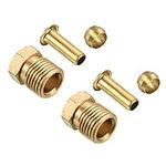 PATIKIL 4mm ID 6mm OD Tube Brass Compression Assortment Kit 2 Set, Sleeve Ferrule & Insert & Nut