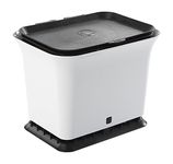 Full Circle Fresh Air Odor-Free Kitchen Compost Bin, Back and White