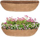 GreatBuddy 2 Pcs Coco Liners for Planters 24 Inch, Sturdy Window Box Liners, Perfect Planter Liners Replacement for The Old, 100% Natural, Easy to Straighten Out