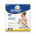 Wowper Baby Diaper Pants | S-78 counts | Wetness Indicator |Anti Rash |up to 12 hrs Absorption |4-8 Kg | Super Soft Diapers