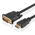 TNP High Speed HDMI to DVI Adapter Cable (30 Feet) - Bi-Directional HDMI to DVI & DVI to HDMI Converter Male to Male Connector Wire Cord Supports HD Video 1080P HDTV