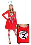 elope Dr. Seuss Thing 1 & Thing 2 Costume Women Small Red