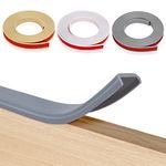 Ansteker TPE U-Shape Edging Trim, 20mm*3m Self Adhesive Flexible Peel and Stick Veneer Edging Tape for Table Cabinet Furniture Restoration (Grey, 20mm*3m)