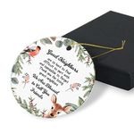 Neighbor Christmas Ornaments Friendship Gift for Neighbors Christmas Ornaments Round Ceramic Ornament 2.95in with Gift Box - Thank You for being great neighbors