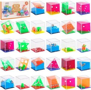 THE TWIDDLERS 28 Mini Cube Brain Teaser Puzzle Box Party Favor Set (1.5 Inch) - Goodie Bag Filler, Birthday Party Toys, Educational Gift for Boys & Girls