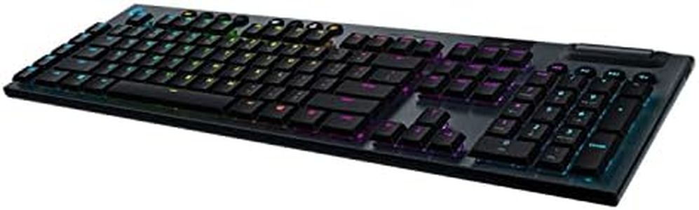 Logitech G915 LIGHTSPEED Wireless Mechanical Gaming Keyboard with low profile GL-Tactile key switches, LIGHTSYNC RGB, Ultra thin design, 30+ hours battery life - Black