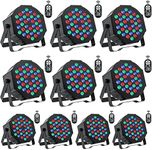 LED Par Light, Stage Lights Party Light Strip 36pcs LED RGB DMX512 Control, Disco Light Spotlight for Stage DJ Party Show Bar Halloween Christmas (10 Packs)