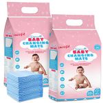 Incofit Baby Disposable Underpad | Changing Mats | Changing Pads | Baby Waterproof Pads | Waterproof Diaper | Breathable Underpads | Bed Protector With 100% Water Proof Non Slip Back Sheet -Size : 60 Cm * 45 Cm - PACK OF 2 ( 40 COUNTS )