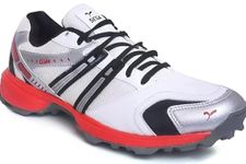 SEGA Men's Glide Cricket Shoe by Star Impact Pvt. Ltd. (10 UK, White/Red)