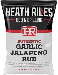 Heath Riles BBQ Rub - Garlic Jalapeño BBQ Seasoning Rub, Champion Pitmaster Recipe, Legendary BBQ Rubs For Smoking & Grilling, 70+ BBQ Championships, 2 lb./32 oz.