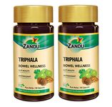 Zandu Triphala Capsules, Supports Bowel Wellness & Healthy Gut, Helps to Boost Immunity & Useful for Digestion, Antioxidant Properties (Pack of 90 Veg Capsules x 2)