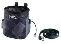 PETZL SAKA Ergonomic Chalk Bag with Belt, Dark Gray, S039BB00