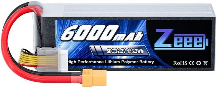 Zeee 6S Lipo Battery 6000mAh 50C 22.2V with XT90 Plug Soft Case RC Battery Compatible for DJI Airplane RC Quadcopter Helicopter Car Truck Boat Hobby