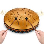 PaNt Steel Tongue Drum 6 Inch 11 Tone Hand Pan Percussion Musical Instrument Steel Drum Set with Drumsticks, Drumstick Stand for Adult Kid Musical Education Yoga