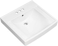 American Standard 9134004EC.020 Decorum Vitreous China Wall-Hung Vessel Sink with 4 in. Centerset Faucet Holes, White