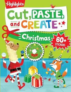 Cut, Paste, and Create Christmas: Scissor Skills Activity Book including Christmas Crafts to Wear, Multi-player Games and Hidden Pictures Puzzles (Highlights Cut, Paste, and Create Activity Books)