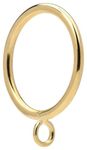 36Pcs 1.5-Inch Inner Diameter Metal Curtain Rings with Eyelets,Fits Up to 1 1/4-Inch Rod,4 mm Diameter Wire (Gold-36pcs)