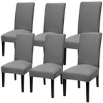 YISUN Dining Chair Covers Set of 6, Stretch Removable Washable Kitchen Chair Covers, Chair Slipcover for Hotel, Dining Room, Ceremony, Banquet Wedding Party