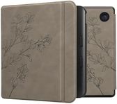 kwmobile Cover Compatible with Kobo Libra Colour Cover - eReader Case - Magnolias Grey