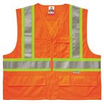 Ergodyne - 26187 GloWear 8235ZX ANSI Two-Tone High Visibility Orange Safety Vest with X-Back, 2XL/3XL