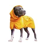 Spark Paws Dog Raincoat, Waterproof Coat Rain Jacket for Small Medium Large Dogs, Reflective Breathable Full-Body Coverage - Mustard Yellow - 2XL