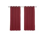 Best Home Fashion Thermal Insulated Blackout Curtains - Antique Bronze Grommet Top - Cardinal Red - 52" W x 63" L - (Set of 2 Panels)