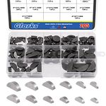 Glarks 205Pcs 12 Sizes Woodruff Keys Assortment Carbon Steel Woodruff-Key Semi-Circular Keys Metric Set for Fasteners Mechanical Industry