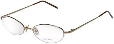 Vera Wang V05 Womens/Ladies Designer Half-rim Eyeglasses/Eye Glasses (47-17-130, Gold)