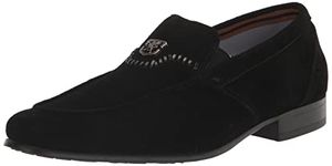 STACY ADAMS Men's Quincy Slip on Loafer, Black, 7.5 UK