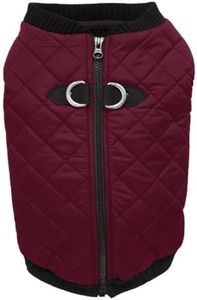 Gooby Fashion Vest Dog Jacket - Purple, X-Large - Warm Zip Up Dog Bomber Vest with Dual D Ring Leash Water Resistant for Small to Medium Dogs