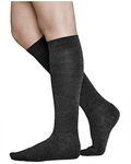 vitsocks Women's MERINO Wool (80%) Long Leg Knee High Winter Socks, Warm Breathable, black, 3-5.5