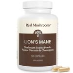 Real Mushrooms Lions Mane Capsules - Organic Mushroom Extract With Immunomodulating Properties Antioxidants Vegan Brain Supplement, 120