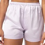 Fishers Finery Women's 100% Mulberry Silk Boxer; Sleepwear; Lounge Shorts, Lavender Fog, X-Small