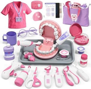 Lehoo Castle Doctor Kit for Toddlers 3-5 Girls, Kids Dentist Play Set, Toys for 3 4+ Year Old Girls, Pretend Play for Toddlers, Kids Doctor Playset, Medical Kits for Boys 3 4 5