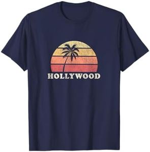 Hollywood CA Vintage 70s Retro Throwback Design T-Shirt